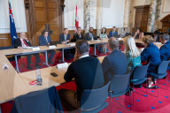 Financial Secretary to the Treasury Lord Spencer Livermore chairs a roundtable with stakeholders from Australian pension funds