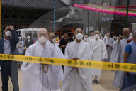 Fire Breaks Out At Buddhist Cultural Center Next To Jogyesa Temple In Central Seoul
