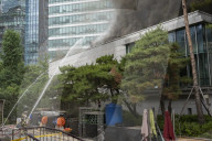 Fire Breaks Out At Buddhist Cultural Center Next To Jogyesa Temple In Central Seoul