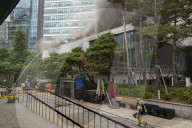 Fire Breaks Out At Buddhist Cultural Center Next To Jogyesa Temple In Central Seoul