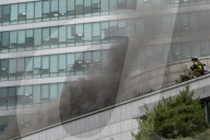 Fire Breaks Out At Buddhist Cultural Center Next To Jogyesa Temple In Central Seoul