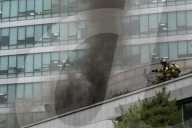 Fire Breaks Out At Buddhist Cultural Center Next To Jogyesa Temple In Central Seoul