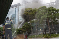 Fire Breaks Out At Buddhist Cultural Center Next To Jogyesa Temple In Central Seoul