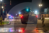 Armored Vehicles And Tanks Arrive On The National Mall In Washington, D.C. In Anticipation Of A Military Parade.