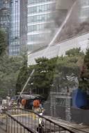 Fire Breaks Out At Buddhist Cultural Center Next To Jogyesa Temple In Central Seoul