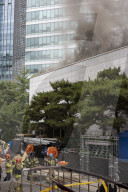 Fire Breaks Out At Buddhist Cultural Center Next To Jogyesa Temple In Central Seoul