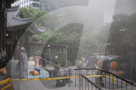 Fire Breaks Out At Buddhist Cultural Center Next To Jogyesa Temple In Central Seoul
