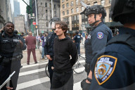 Demonstrators Protesting ICE (Immigration And Customs Enforcement) Are Arrested By Members Of The New York City Police Department At Foley Square