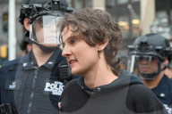 Demonstrators Protesting ICE (Immigration And Customs Enforcement) Are Arrested By Members Of The New York City Police Department At Foley Square
