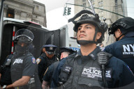 Demonstrators Protesting ICE (Immigration And Customs Enforcement) Are Arrested By Members Of The New York City Police Department At Foley Square