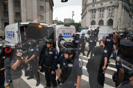 Demonstrators Protesting ICE (Immigration And Customs Enforcement) Are Arrested By Members Of The New York City Police Department At Foley Square