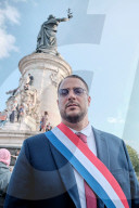 Sebastien Delogu Seen In A Protest In Paris Against Israel's Seizure On The Madleen Boat
