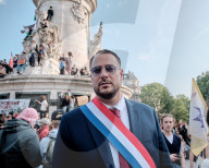 Sebastien Delogu Seen In A Protest In Paris Against Israel's Seizure On The Madleen Boat