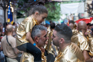 The Traditional "Coros Mudos" Of The Barceloneta Neighborhood Of Barcelona.