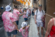 The Traditional "Coros Mudos" Of The Barceloneta Neighborhood Of Barcelona.