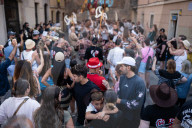 The Traditional "Coros Mudos" Of The Barceloneta Neighborhood Of Barcelona.