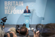 Reform UK Press Conference in London, UK.