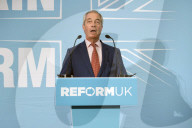 Reform UK Press Conference in London, UK.