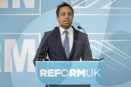Reform UK Press Conference in London, UK.