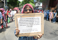 Protest Of Teachers And Non Teaching Staff Of Schools In Kolkata, India