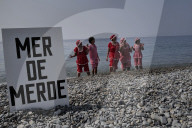 Bathing Beauties Protest At UN Ocean Conference In Nice
