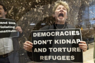 CECOT Detainees Protest At Trump Tower