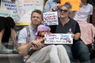 Fired federal workers stage sit-in on Capitol steps