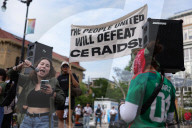 Demonstrators In Washington Protest Against ICE And Trump LA Response