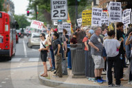 Demonstrators In Washington Protest Against ICE And Trump LA Response