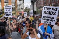 Demonstrators In Washington Protest Against ICE And Trump LA Response