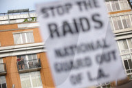 Demonstrators In Washington Protest Against ICE And Trump LA Response