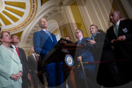 Senate Democrats and Republicans hold weekly press conferences, June 10, 2025