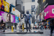 Statue Of A Black Woman In Times Square 