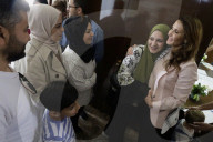 Members Of The Abed Family, Refugees, Meet With Nadya Rasheed, Palestinian Ambassador To Mexico