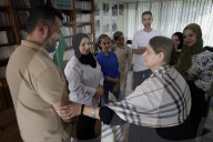 Members Of The Abed Family, Refugees, Meet With Nadya Rasheed, Palestinian Ambassador To Mexico