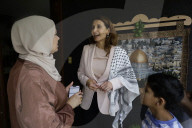 Members Of The Abed Family, Refugees, Meet With Nadya Rasheed, Palestinian Ambassador To Mexico