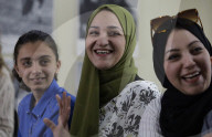 Members Of The Abed Family, Refugees, Meet With Nadya Rasheed, Palestinian Ambassador To Mexico