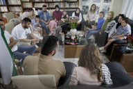 Members Of The Abed Family, Refugees, Meet With Nadya Rasheed, Palestinian Ambassador To Mexico