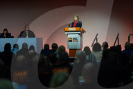 Rachel Reeves UK Chancellor of the Exchequer addresses the GMB conference