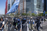 Metalworkers Chant Demands For Labor Law Reform At Seoul Rally