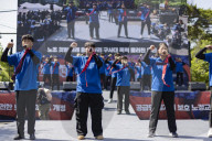 Metalworkers Chant Demands For Labor Law Reform At Seoul Rally