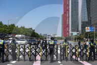 Metalworkers Chant Demands For Labor Law Reform At Seoul Rally