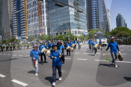 Metalworkers Chant Demands For Labor Law Reform At Seoul Rally