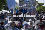 Metalworkers Chant Demands For Labor Law Reform At Seoul Rally