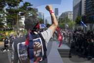 Metalworkers Chant Demands For Labor Law Reform At Seoul Rally