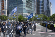 Metalworkers Chant Demands For Labor Law Reform At Seoul Rally