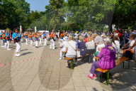Seniors Dancing Outdoors