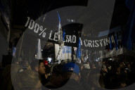 Thousands Of Activists Hold Vigil Outside The Home Of Cristina Kirchner's Daughter.