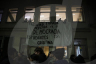 Thousands Of Activists Hold Vigil Outside The Home Of Cristina Kirchner's Daughter.
