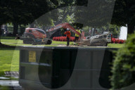 Construction  Happening On The North Lawn Of The White House  For The 100ft Flag Poll 
